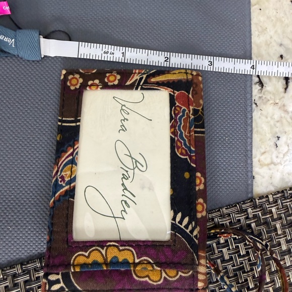 EUC! Vera Bradley Paisley Mini Multicolor Floral Wallet Keychain - Picture 5 of 10